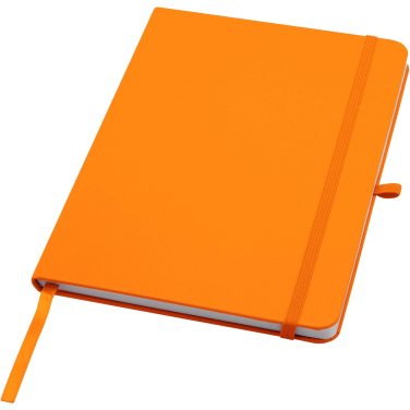 Logo trade promotional item photo of: Teak A5 recycled hard cover notebook with lined pages