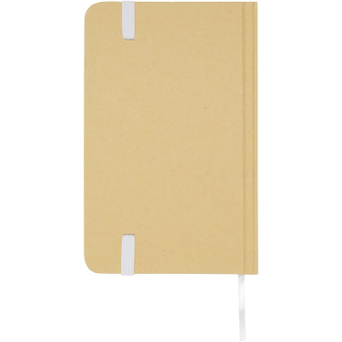 Logo trade business gifts image of: Reed A6 recycled hard cover notebook with plain pages