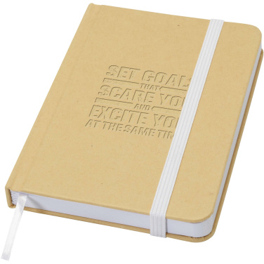 Logotrade advertising products photo of: Reed A6 recycled hard cover notebook with plain pages