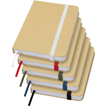 Logo trade promotional gifts image of: Reed A6 recycled hard cover notebook with plain pages