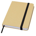 Reed A6 recycled hard cover notebook with plain pages, Solid black