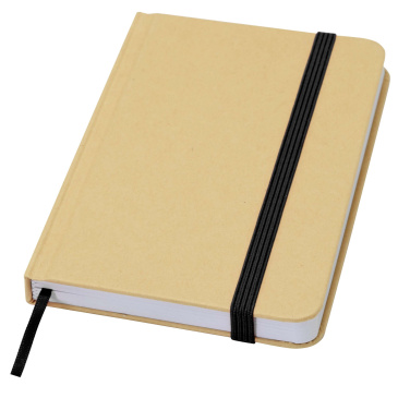 Logo trade corporate gifts image of: Reed A6 recycled hard cover notebook with plain pages