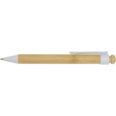 Logotrade business gift image of: Rattan bamboo and recycled plastic ballpoint pen (black ink)