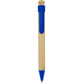 Rattan bamboo and recycled plastic ballpoint pen (black ink), Blue