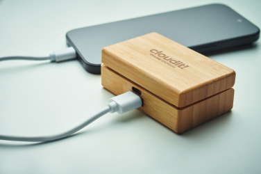 Logo trade promotional products picture of: TWS earbuds in bamboo case