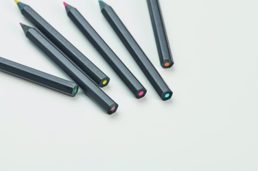 Logo trade promotional items picture of: 6 black colouring pencils