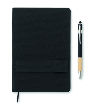 Logotrade promotional item image of: A5 RPET notebook with pen