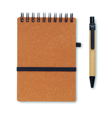 Logotrade promotional giveaway image of: Recycled notebook with ball pen