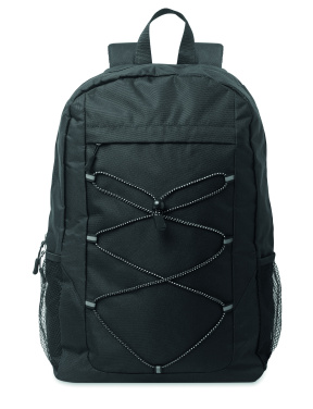 Logo trade business gifts image of: 600D RPET polyester backpack
