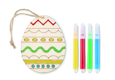 Logo trade corporate gift photo of: Wooden egg painting set