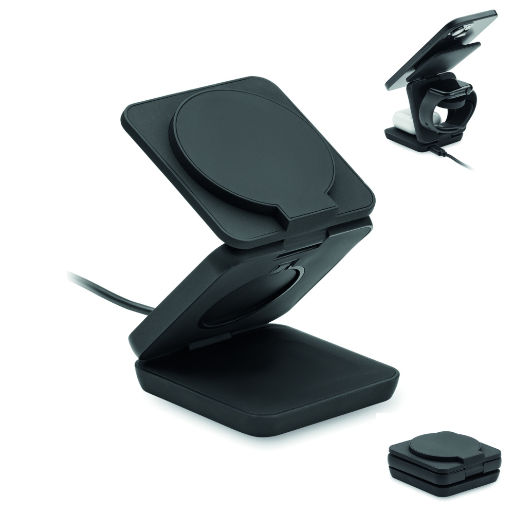 Logo trade promotional items image of: 3in1 foldable charging station