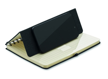 Logo trade corporate gifts image of: A5 notebook with phone holder