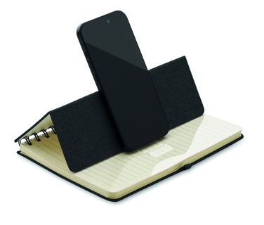 Logo trade promotional gifts image of: A5 notebook with phone holder