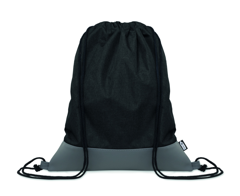 Logotrade corporate gift picture of: RPET PU drawstring bag 2 tone