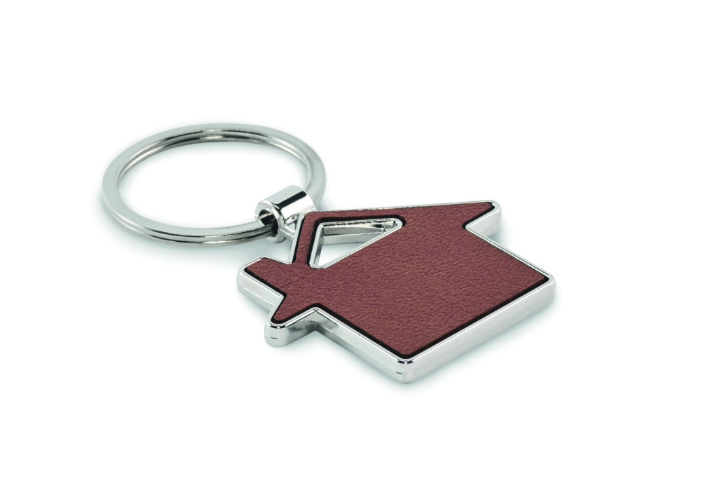 Logotrade business gift image of: House shaped key ring