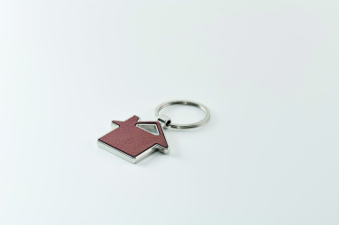 Logo trade corporate gifts image of: House shaped key ring