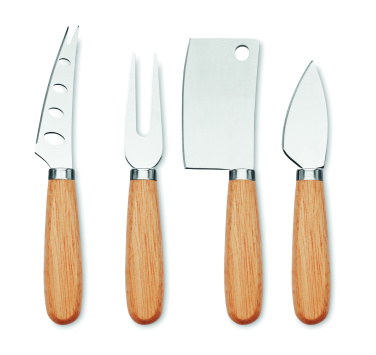 Logo trade advertising products picture of: Set of 4 cheese knives