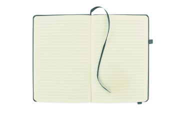 Logo trade promotional merchandise picture of: Recycled Leather A5 notebook