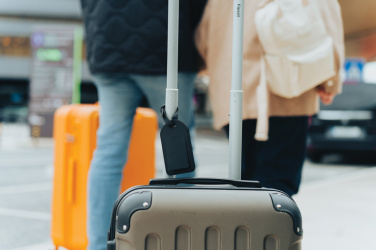 Logo trade promotional giveaways image of: Globetrack RCSrPolyester luggage tag with worldwide locating