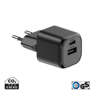 Logo trade promotional item photo of: Urban Vitamin Monterey RCS recycled plastic 20W GAN charger