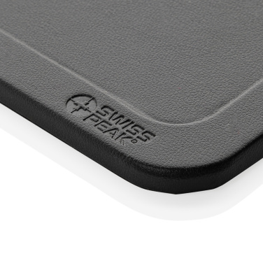 Logo trade corporate gifts image of: Swiss Peak 3 in 1 RCS recycled PU wireless charger desk tray
