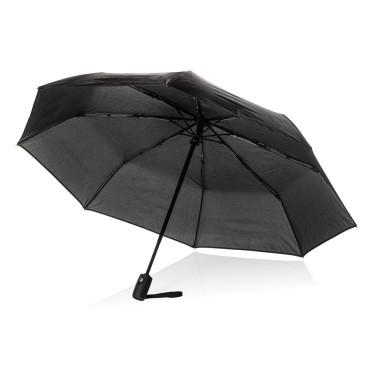 Logo trade corporate gifts picture of: Swiss Peak Vito Aware™ RPET 21 inch auto open/close umbrella