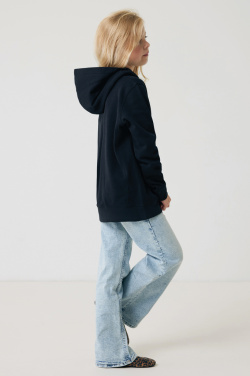 Logo trade advertising product photo of: Iqoniq Yengo kids recycled cotton hoodie with sidepockets