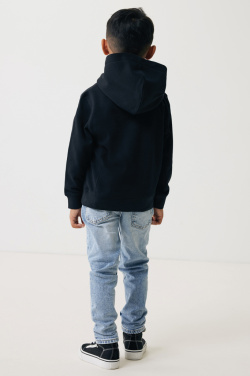 Logo trade corporate gift photo of: Iqoniq Yengo kids recycled cotton hoodie with sidepockets