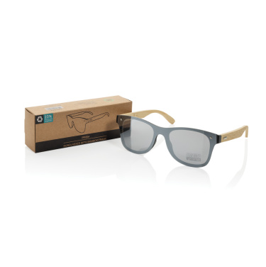 Logotrade promotional giveaways photo of: Prism RCS recycled plastic sunglasses with bamboo frame