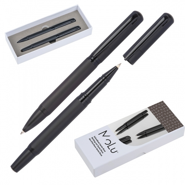 Logo trade promotional merchandise picture of: Elegant MoLu writing set Santa Rosa