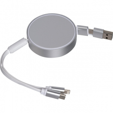 Logo trade promotional items picture of: Charging cable made from recycled aluminum Ostend