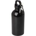 Oregon 400 ml RCS certified single wall stainless steel water bottle with carabiner, Solid black