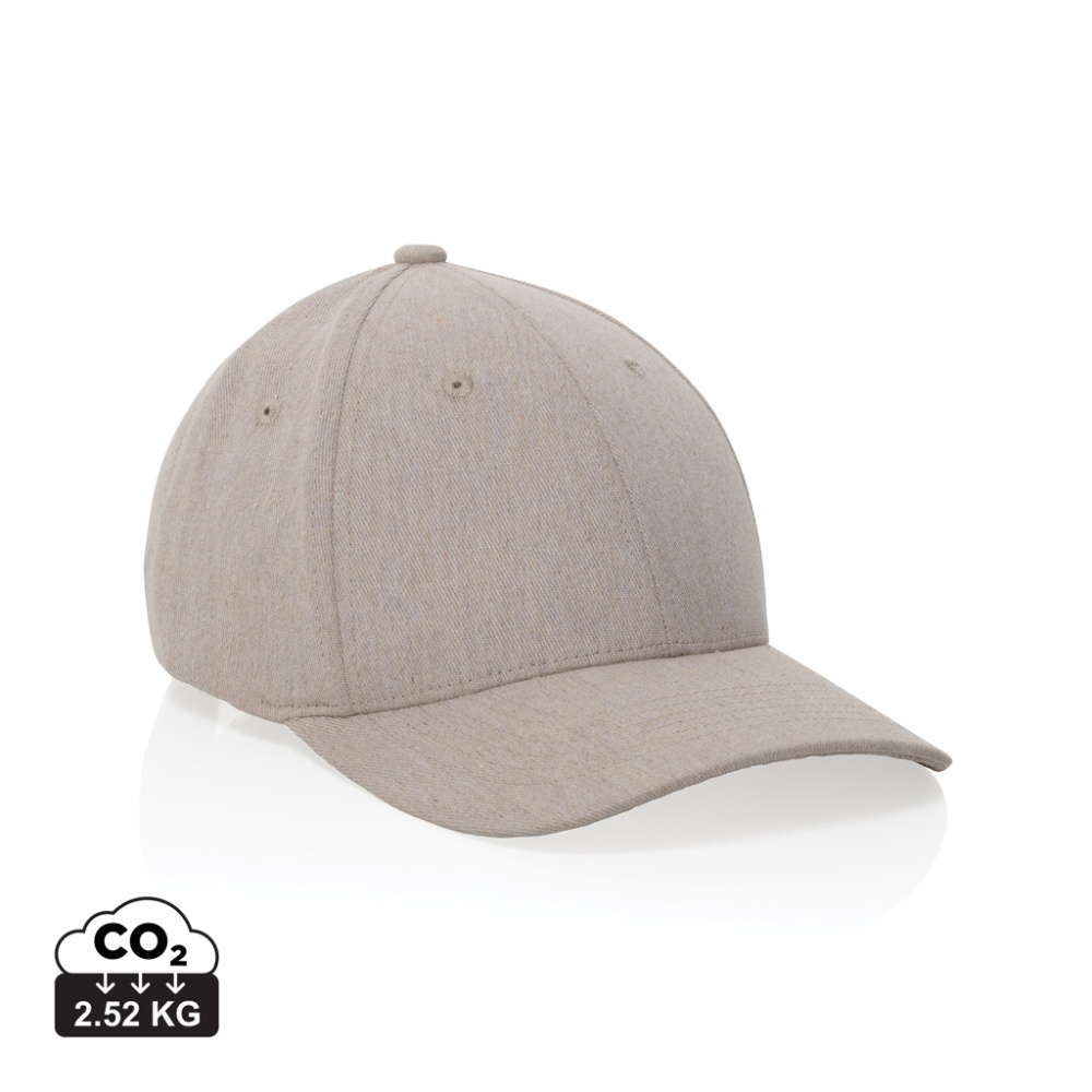 Logo trade advertising products image of: Milo AWARE™ recycled heather 6 panel cap 200gr