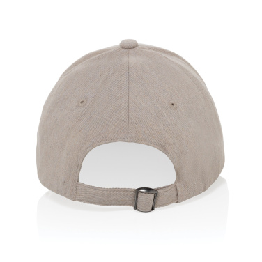 Logo trade promotional giveaways image of: Milo AWARE™ recycled heather 6 panel cap 200gr
