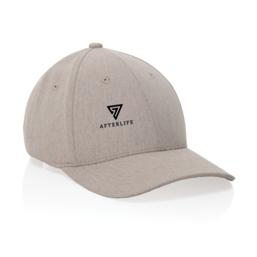 Logo trade promotional products image of: Milo AWARE™ recycled heather 6 panel cap 200gr
