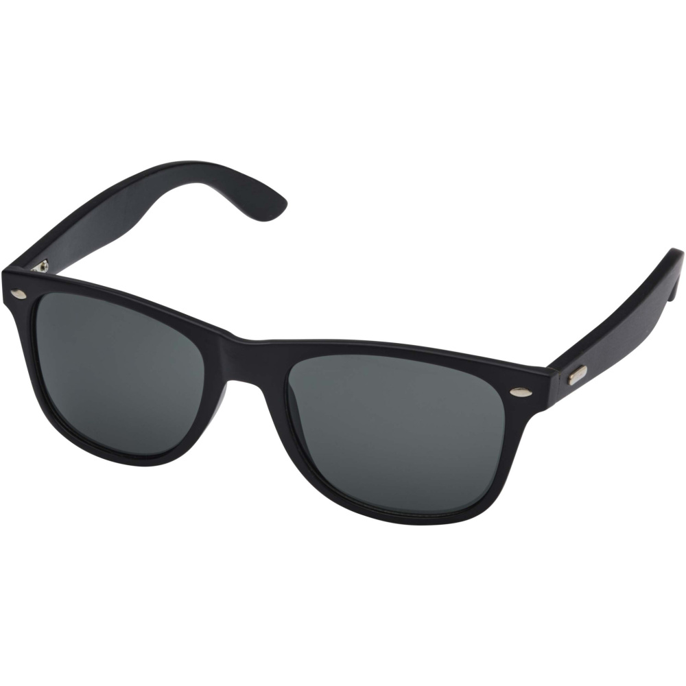 Logo trade promotional giveaways image of: Arlo bamboo sunglasses with black coating