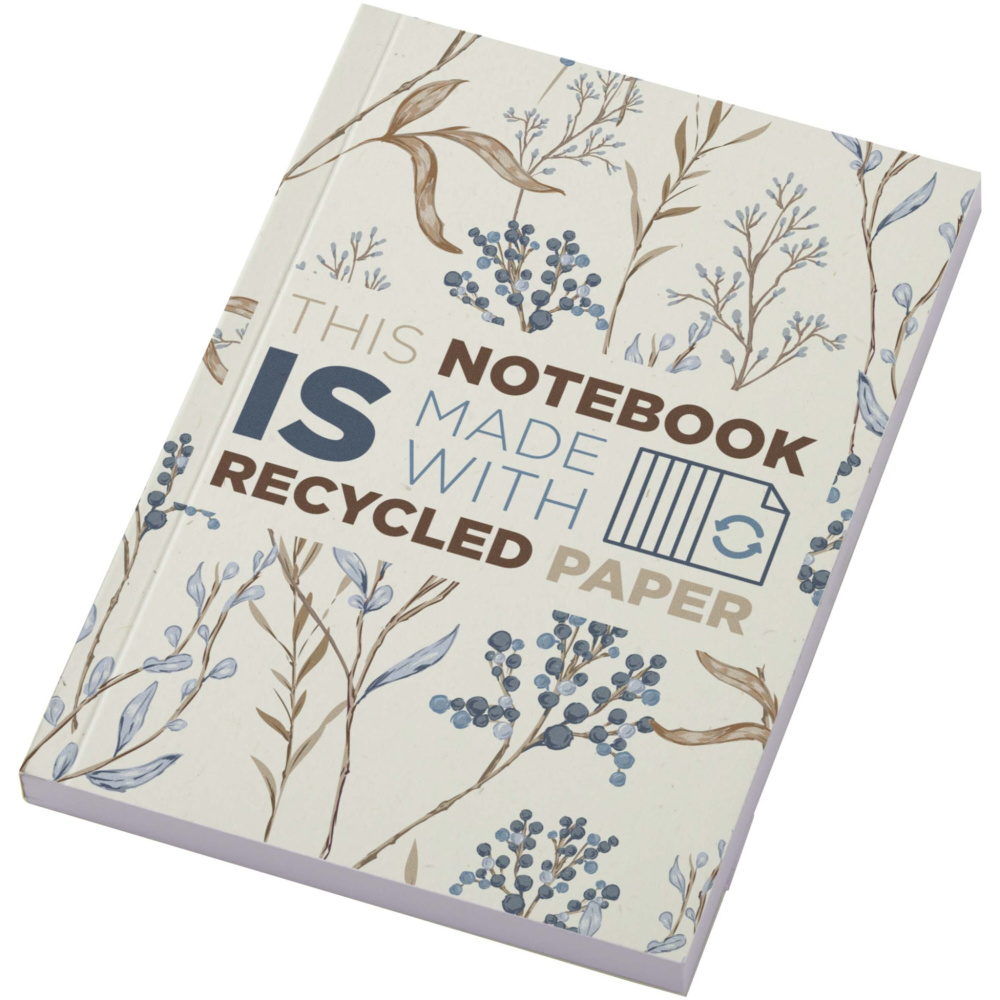 Logo trade promotional item photo of: Novella Austen A6 recycled soft cover notebook - 100 sheets