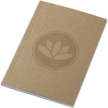 Logo trade promotional items image of: Novella Austen A6 recycled soft cover kraft notebook - 50 sheets