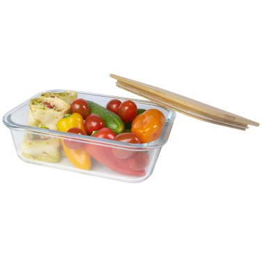 Logotrade promotional giveaway image of: Roby glass lunch box with bamboo lid