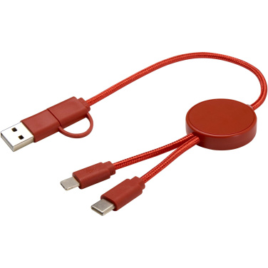 Logotrade promotional item picture of: Citala 5-in-1 recycled plastic 30 cm data sync and 27W fast charge cable
