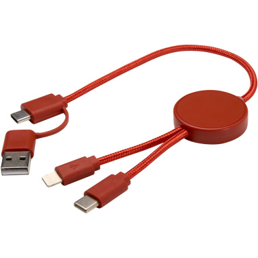 Logotrade corporate gift image of: Citala 5-in-1 recycled plastic 30 cm data sync and 27W fast charge cable