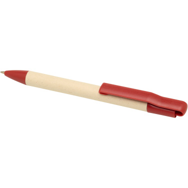 Logo trade promotional giveaways image of: Liliana sugarcane paper ballpoint pen (blue ink)