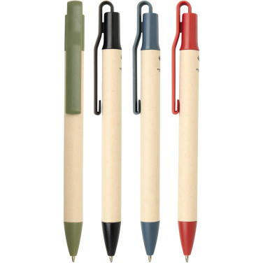 Logo trade promotional products image of: Liliana sugarcane paper ballpoint pen (blue ink)