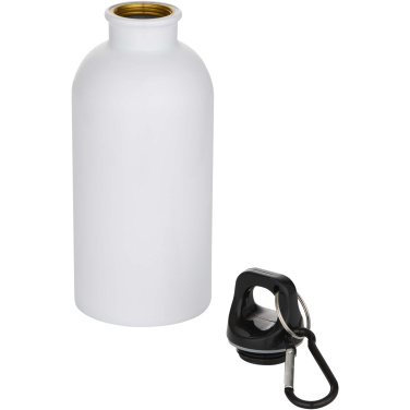 Logotrade promotional items photo of: Oregon 400 ml sublimation RCS recycled single wall stainless steel water bottle with carabiner