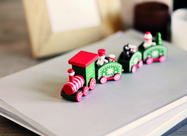 Logo trade promotional gifts image of: Wooden Christmas train