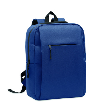 Logotrade promotional merchandise picture of: Slim 15 inch laptop backpack made of 600D RPET polyester with a 210D lining and customizable printing