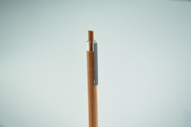 Logo trade promotional item photo of: Push button bamboo pen