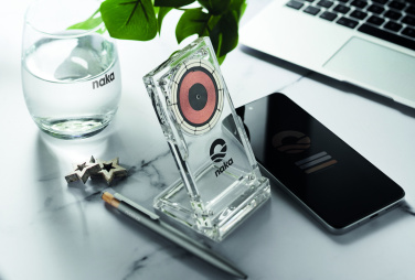 Logo trade corporate gift photo of: Acrylic wireless charger 15W