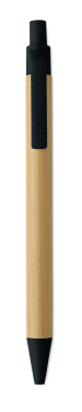 Logo trade promotional merchandise photo of: Push button ball pen in bamboo