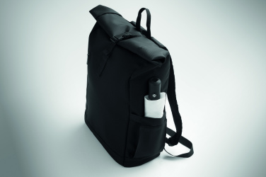 Logotrade corporate gift picture of: Rolltop laptop rucksack 600D